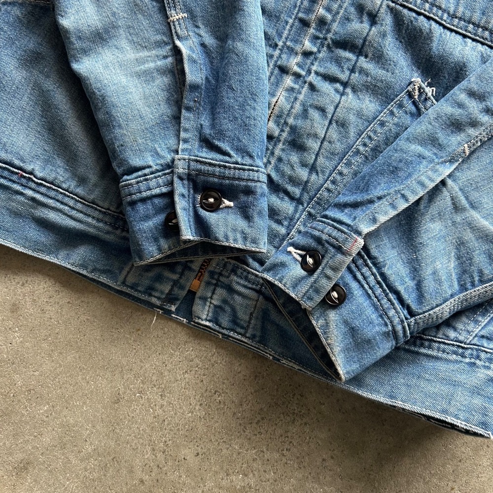 Vintage 70s Lee 91-B Denim Jacket Size S/M Jelt Quilt Lined Union Sanforized - Picture 6 of 9